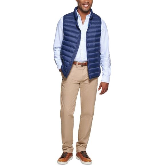 Club Room Men's Down Packable Vest, Created for Macy's - Navy Size L - Picture 1 of 2